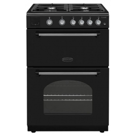 Rangemaster CLA60NGFBL/C Classic 60cm Freestanding Gas Cooker in Black and Chrome