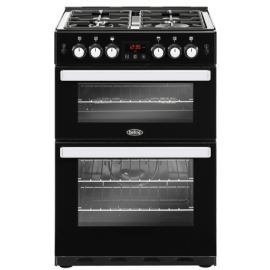 Belling 444410824 60cm Cookcentre 60G Double Oven Gas Cooker in Black