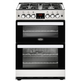Belling 60GSS 444410825 Cookcentre 60G Gas Cooker With Full Width Electric Grill - Stainless Steel