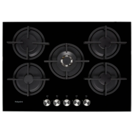 Hotpoint HGS72SBK 73cm Gas Hob - Black