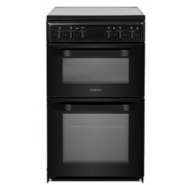 Hotpoint HD5V92KCB/UK Ceramic Electric Cooker with Separate Grill, Black, A Rated