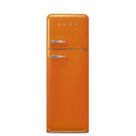 Smeg FAB30ROR6UK Retro Static Fridge Freezer, 80/20, Orange, C Rated