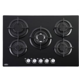 Belling GTG753RI Black 75cm 5 Burner Gas Hob