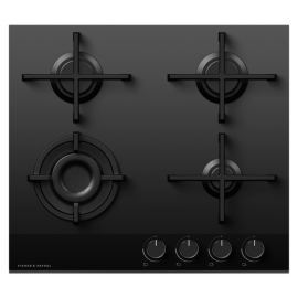 Fisher & Paykel CG604DLPGB4 60cm 4 Burner Gas Hob in Black Glass