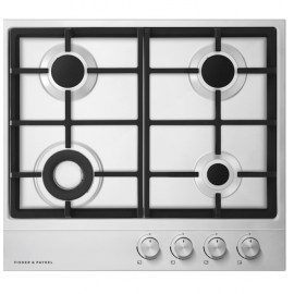 Fisher & Paykel CG604DNGX1 4 Burner 60cm Gas Hob - Stainless Steel