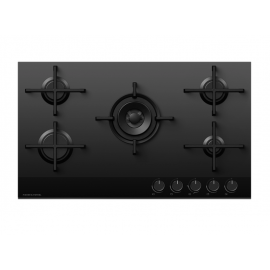Fisher & Paykel CG905DLPGB4 90cm 5 Burner Gas Hob - Black Glass