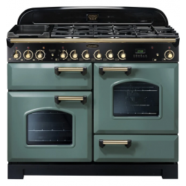 Rangemaster CDL110DFFMG/B Classic Deluxe 110cm Dual Fuel Range Cooker – MINERAL GREEN