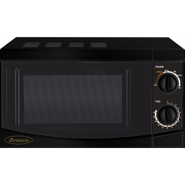 SOVEREIGN MW802BSC BLACK 20L 800W MICROWAVE WITH STAINLESS STEEL CAVITY