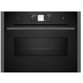 Neff C24MT73G0B Compact Pyrolytic Oven With Microwave - Black with Graphite trim
