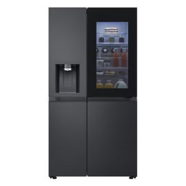 LG GSXE91EVAD 91.3cm Frost Free Fridge Freezer 628L InstaView Side-By-Side Refrigerator, Black