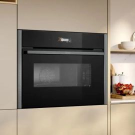 Neff N70 C24MR21G0B 45L Built-In Single Oven Microwave Combi - Graphite Grey