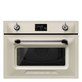Smeg 45cm Victoria Combi Microwave Cream SO4902M1P