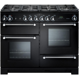Rangemaster KCH110NGFBL/C Kitchener 110cm Gas Range Cooker – BLACK