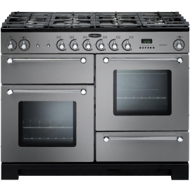 Rangemaster KCH110NGFSS/C Kitchener Stainless Steel with Chrome Trim 110cm Gas Range Cooker