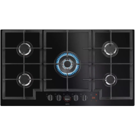  AEG HKB95450NB 90cm Flamelight Gas On Glass Hob