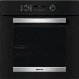 Miele H 2465 BP 59.5cm Built In Electric Single Oven - Black & Stainless Steel