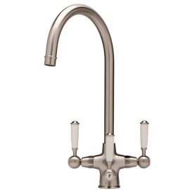 Caple SHAFPUR/BN Triple Lever Puriti Filter Kitchen Tap 400mm Deck Mounted - Brushed Nickel