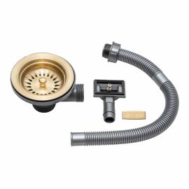 Caple WASTE/042 90mm Basket Strainer Waste and Overflow - Gold
