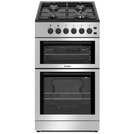 Teknix TKGF51TS 50CM Twin Cavity Gas Cooker - Silver