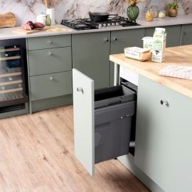 Caple SB3005401 29L Side Mounted Pull Out Bin - Grey