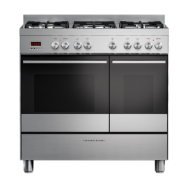 Fisher & Paykel OR90L7DBGFX1 90cm Dual Fuel 5 Burner Range Cooker - Stainless Steel