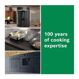 Bosch MAFD661B4G Air Fryer 12L Dual Basket Touch Control - Black