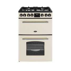 Belling MRA FARMHOUSE 60 Dual Fuel Cooker with Double Oven, Cream, A Rated