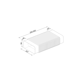 Smeg KITFLEXP Connecting Kit 550 mm Flexible Pipe