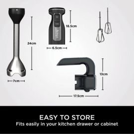 Ninja CI090UK Ninja Foodi 2-in-1 Hand Blender & Mixer - Black