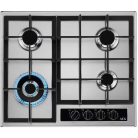 AEG HGB64420YM Stainless Steel Gas Hob - 60cm
