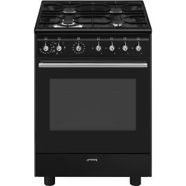 Smeg CX61GMBL Dual Fuel Cooker 60x60 cm 70 L Oven Capacity - Black