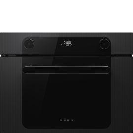 Smeg SO4201M1BI 40L CompactScreen Combi Microwave Oven 45cm Built In - Black