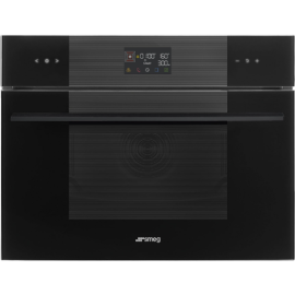 Smeg 45cm Linea Combi Microwave Black SO4102M1B3