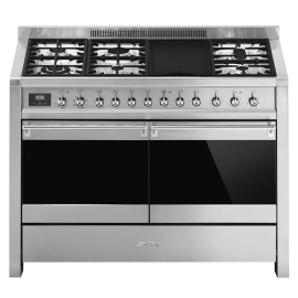 Smeg  A4-81 120cm Stainless Steel Smeg Dual Fuel Range Cooker