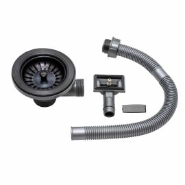 Caple WASTE/043 90mm Basket Strainer Waste and Overflow - Black Steel
