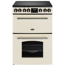 Belling 444411811 60cm Wide Farmhouse Double Oven Cooker in Cream Ceramic Hob