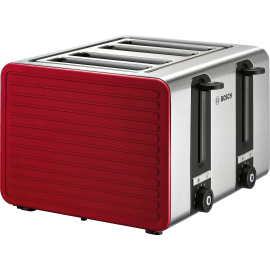 Bosch TAT7S44GB 4-Slice Toaster 1800W - Red & Silver