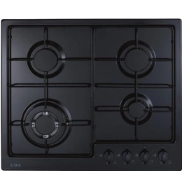 CDA HG6251BL 60cm 4 Burner Gas Hob Black