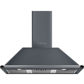 Smeg KT100GRE 100cm Victoria Chimney Hood With Rail – SLATE GREY