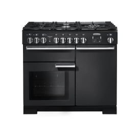 Rangemaster PDL100DFFCB/C Professional Deluxe 100cm Dual Fuel Range Cooker 126090 – CHARCOAL BLACK