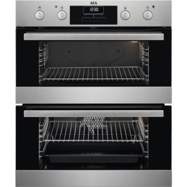 AEG DUB331110M Built-Under Multifunction Double Electric Oven, Stainless Steel