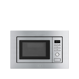 Smeg 17 Litre Built In Microwave with Grill in Stainless Steel FMI017X