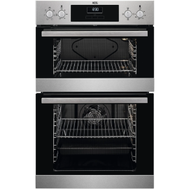 AEG DEX33111EM 66L Built-In Electric Double Oven - Stainless Steel