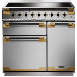 Rangemaster ELS90EISS/BE Elise Luxe 90 Induction Stainless Steel with Black Antique Brass trim