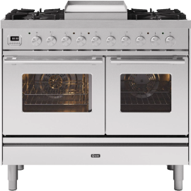 Ilve Roma PD10FWE3/SS 100cm Wide Dual Fuel Range Cooker Stainless Steel