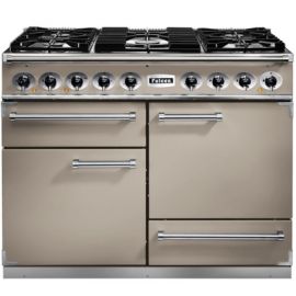 Falcon 1092 Deluxe Dual Fuel Range Cooker fawn nickle F1092DXDFFN/NM