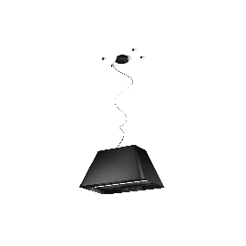 Elica IKONA-LIGHT-BLK 60cm Island Cooker Hood 710m³/h Extraction - Stainless Steel