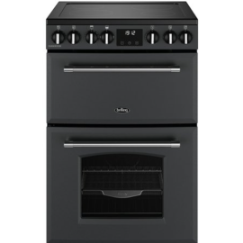 Belling 444411810 60cm Wide Farmhouse Double Oven Cooker in Black Ceramic Hob