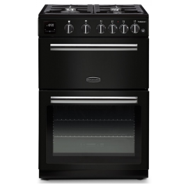 Rangemaster PROPL60NGFBL/C Professional Plus 60cm Gas Cooker in Black and Chrome