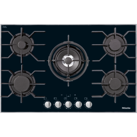 Miele KM3034-1 80cm Wide Black Gas Hob